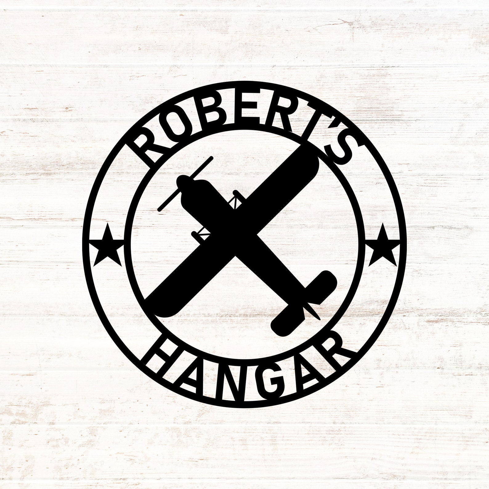 Airplane Hangar Signpersonalized Pilot Name Signcustom Etsy
