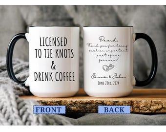 Hochzeit Offiziant Geschenk, Offiziant Becher, Beste Offiziant aller Zeiten, Kaffeetasse, Offiziant Geschenk, Bester Hochzeitsoffiziant, Danke, dass Sie uns heiraten