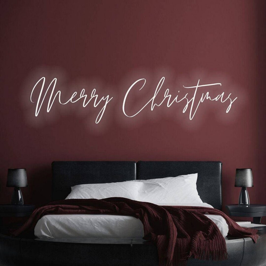 Merry Christmas LED Neon Sign Festive Holiday Home Decor Etsy