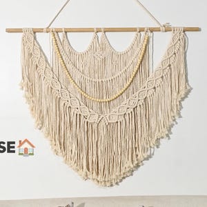 Makramee Wandbehang, Boho Dekoration, Gewebter Wandbehang, Makramee Wandbild- Weihnachtsdekoration
