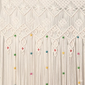 Large Macrame Curtain: Boho Wall Tapestry, Door or Window Decor