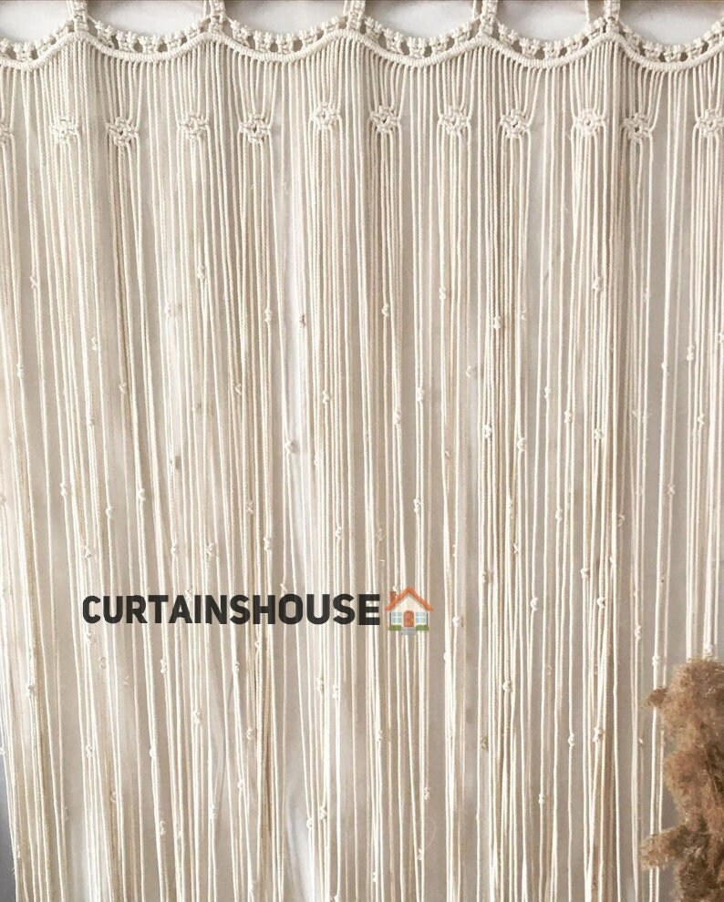 Macrame Curtain Macrame Room Divider Wintageinspired Etsy