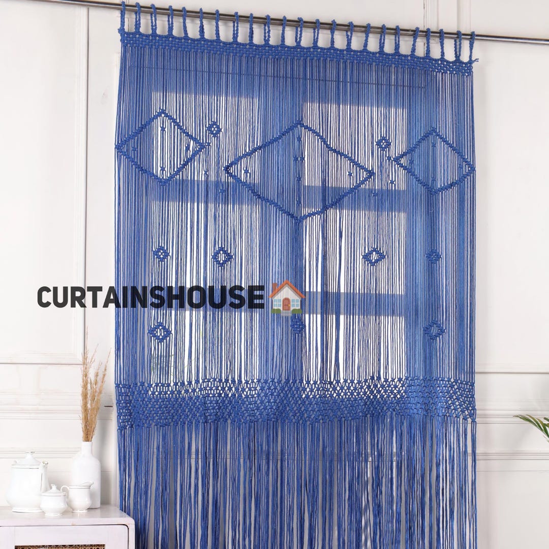 Handmade Macrame Curtain: Boho Room Divider - Etsy