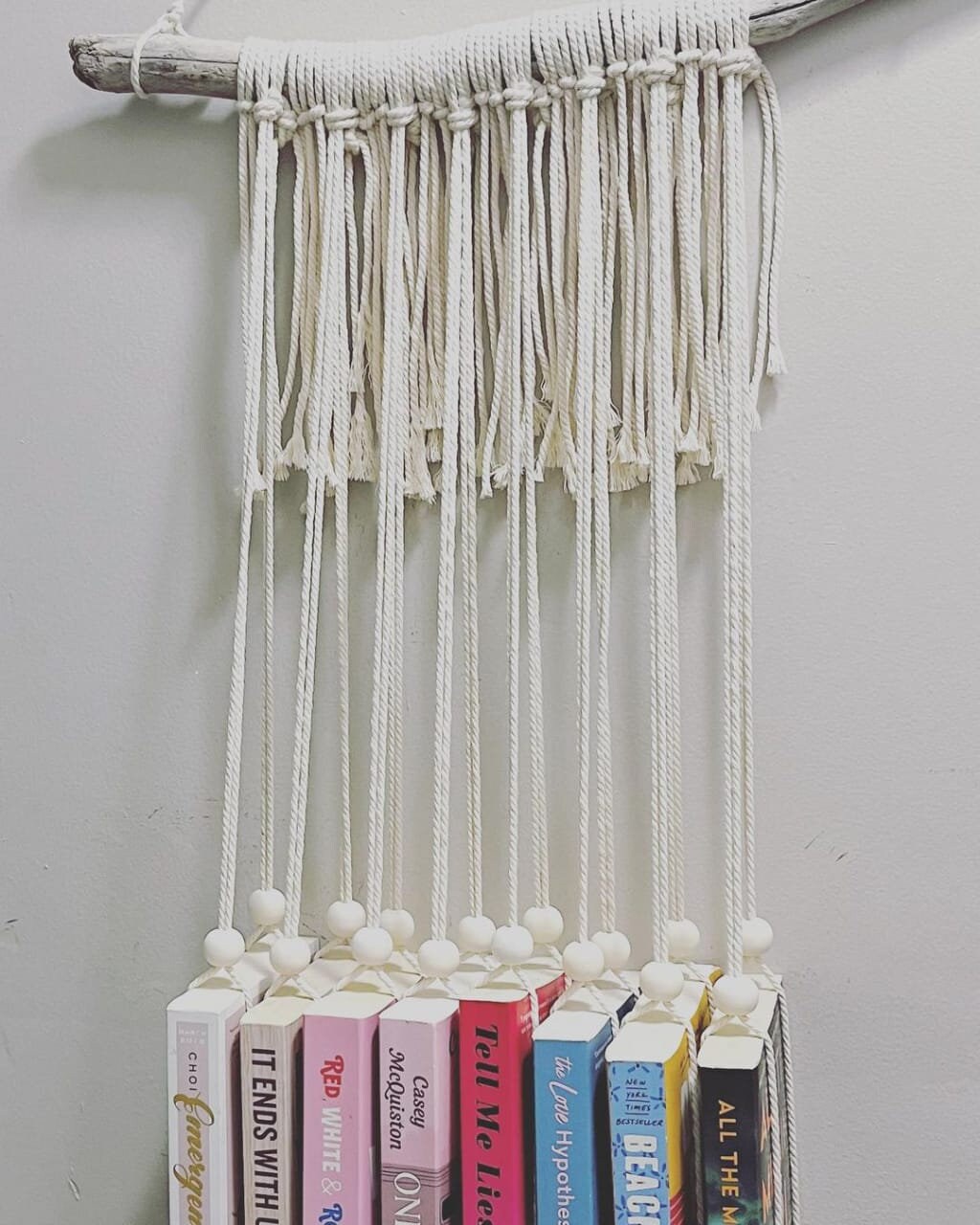 Book Shelf / Hanging Book Shelf / Book Holder / Macrame Book Etsy