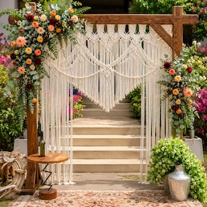 Macrame Wedding Backdrop Rustic Wedding Decor Hanging/ Extra Large Macrame/ Wedding Arch/ Macrame Curtain/ Ceremony Backdrop