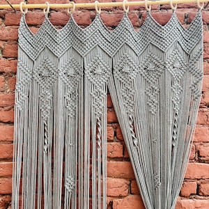 Tenda grande in cotone boho, arazzo da parete in macramè, arredamento boho per la casa, decorazione per altare nuziale, arredamento per matrimonio boho, arte murale boho, macramè s2
