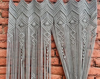 Cortina grande de algodón estilo boho, tapiz de macramé para pared, decoración boho para el hogar, decoración para altar de boda, decoración de boda boho, arte mural boho, macramé s2
