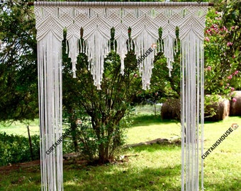 Macrame Wedding Backdrop, Macrame Wedding Arch Arbor, Macrame Wall Hanging,Macrame Door JL1