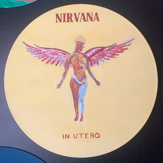 Buy Nirvana in Utero Hand-painted Album Cover on Vinyl Record 