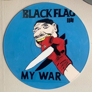 Black Flag My War Hand-painted Album Cover on Vinyl Record - Etsy
