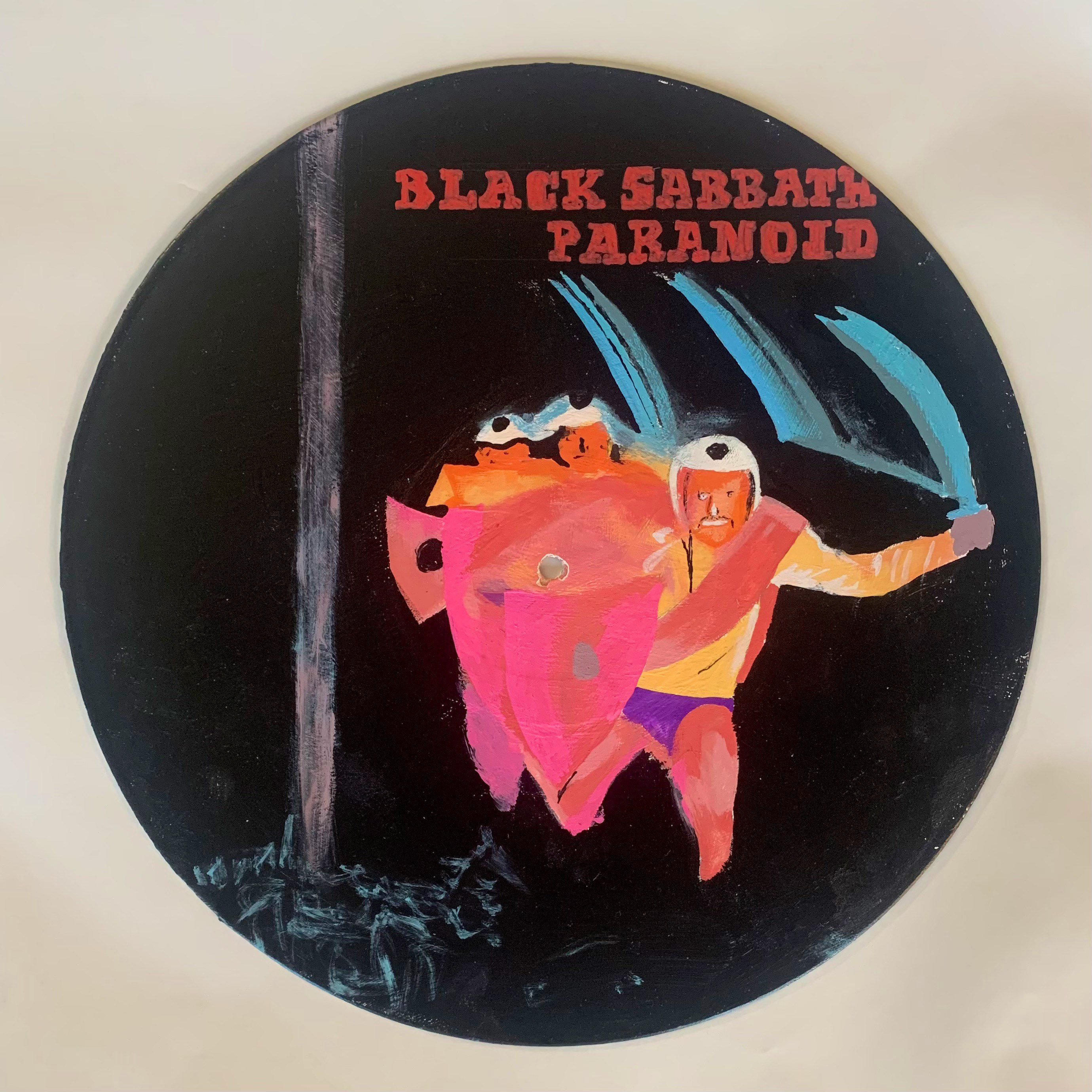 Black Sabbath Paranoid Hand-painted Album Cover on Vinyl Record - Etsy