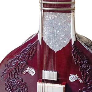 Sitar Indian Styled Vilayat Khan Model Brown Sitar 6 Main String 12 Vibration Musical Instruments Gift For Professional Player and Beginners image 3