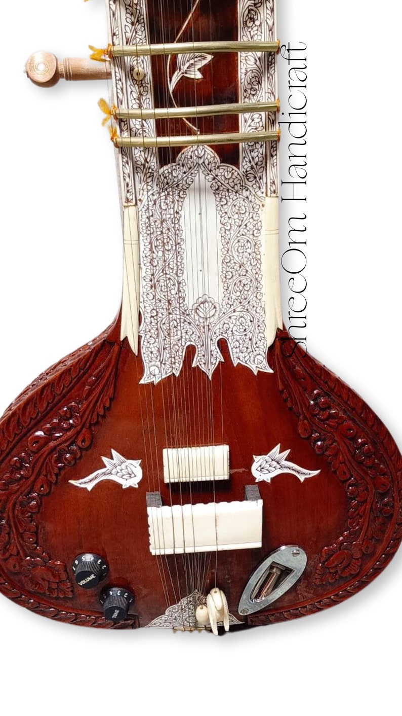 Sitar Indian Professional Indian String Instrument Electric Etsy Canada