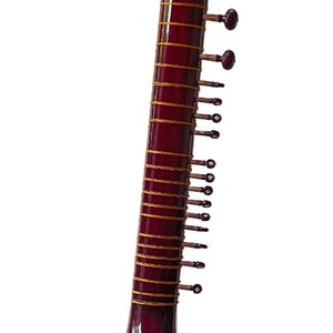 Sitar Indian Styled Vilayat Khan Model Brown Sitar 6 Main String 12 Vibration Musical Instruments Gift For Professional Player and Beginners image 5