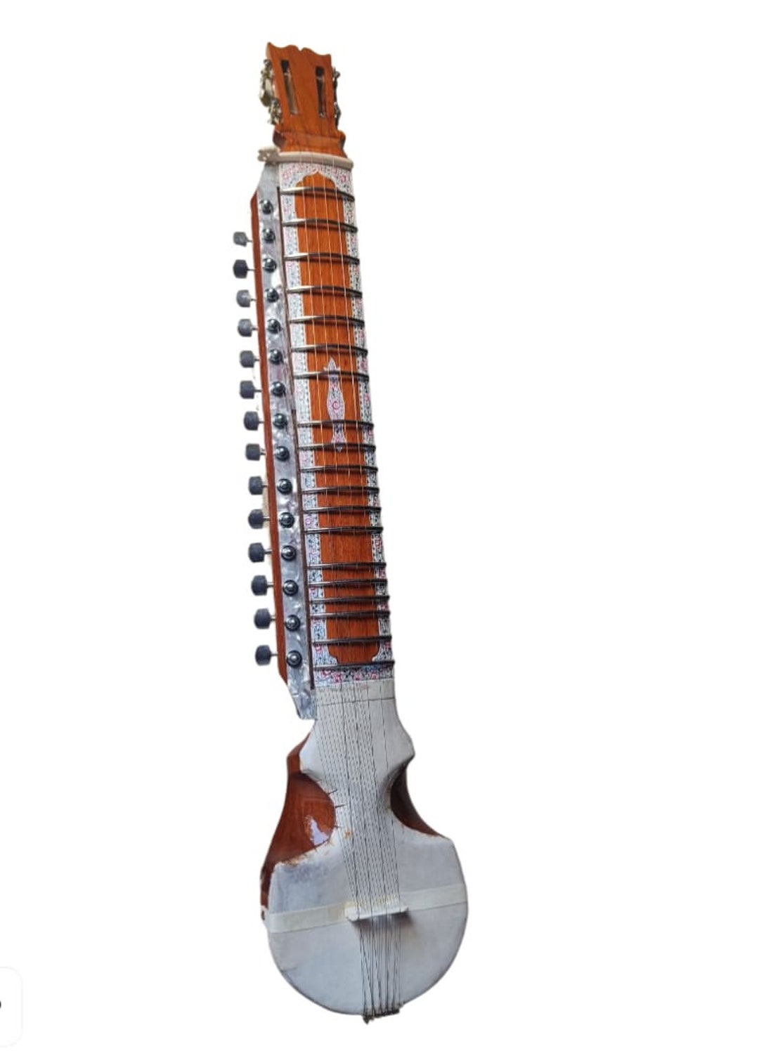 Esraj Sitar With Fiber Hard Case, Machine Head Tuning, 4 Main15