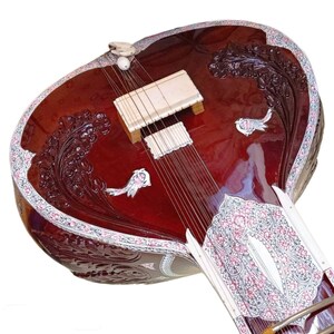 Hand Ravi Sitar Indian Handcarved Left Hand Ravi Shankar Sitar 7 Main String 13 ...