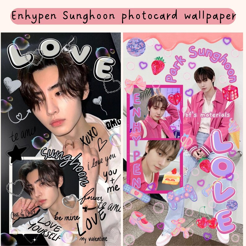 Enhypen Sunghoon Photo Wallpaper Photocard / Poster / Sticker / Digital ...