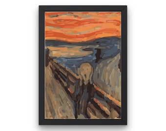 Edvard Munch The Scream Wall Print, Eclectic Home Decor