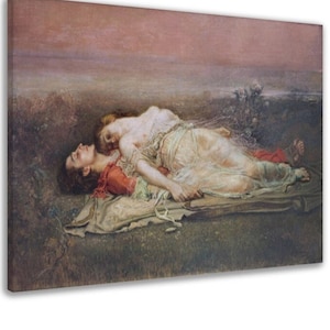 Tristan and Isolde (Death) (1910), Rogelio De Egusquiza, Fine Art Print on Canvas