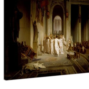 Der Tod Caesars (1859-1867), Jean-Léon Gérôme, Fine Art Print auf Leinwand