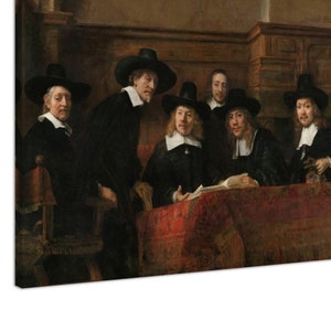 The Syndics of the Drapers&#39; Guild (1662), Rembrandt van Rijn, Fine Art Print on Canvas