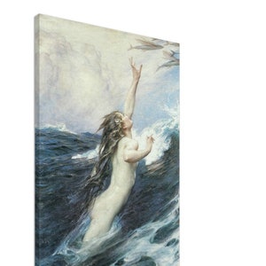Flying Fish (Circa 1910), Herbert James Draper, Fine Art Print on Canvas
