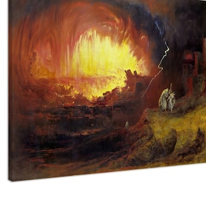 Sodom and Gomorrah (1852), John Martin, Fine Art Print on Canvas