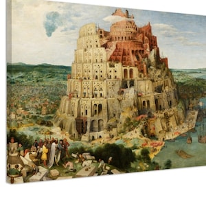 The Tower Of Babel (Vienna), Pieter Bruegel The Elder, Fine Art Print on Canvas
