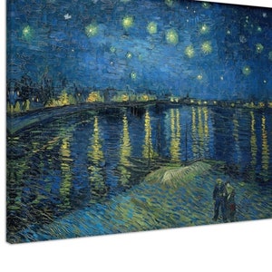 Starry Night Over the Rhone (1888), Vincent van Gogh, Fine Art Print on Canvas