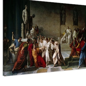 Der Tod caesars (um 1804-05), Vincenzo Camuccini, Fine Art Print auf Leinwand