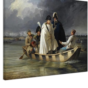 Napoleon Verlässt den Lobau Nach der Schlacht von Aspern (1845), Anton von Perger, Kunstdruck auf Leinwand