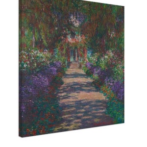 Eine Allee in Monets Garten in Giverny (1902), Claude Monet, Fine Art Print on Canvas