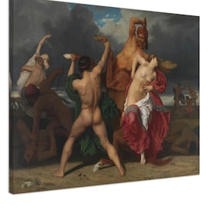 Battle Of The Centaurs And The Lapiths (1852),  William Bouguereau, Fine Art Print on Canvas