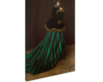 Camille (the Woman in the Green Dress) (1866), Claude Monet, Fine Art Print  on Canvas - Etsy