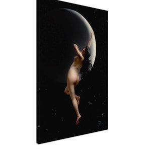 Night (1883), Luis Ricardo Falero, Fine Art Print on Canvas