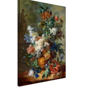 Still Life with Flowers (1723) Jan van Huysum, Fine Art Print on Canvas