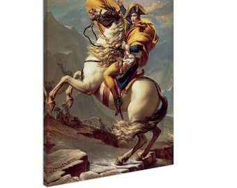 Napoleon Crossing The Alps (1800), Jacques Louis David, Fine Art Print on Canvas