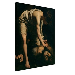 David and Goliath (1600), Caravaggio, Fine Art Print on Canvas