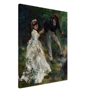 La Promenade (1870), Pierre-Auguste Renoir, Fine Art Print on Canvas