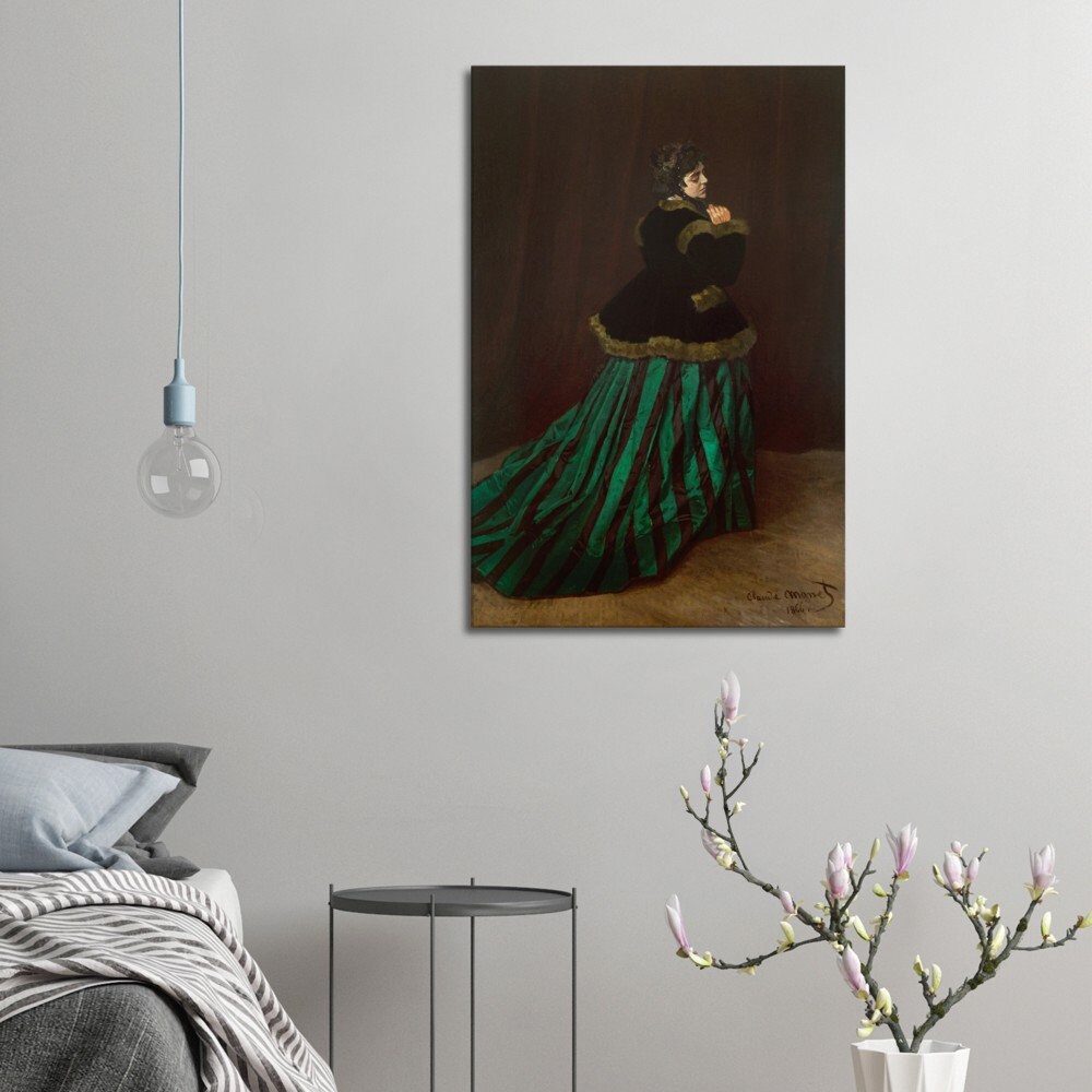 slim fit dress slacks Claude Monets Camille The Woman in the Green Dress 1866 – MyPuzzle.com USA