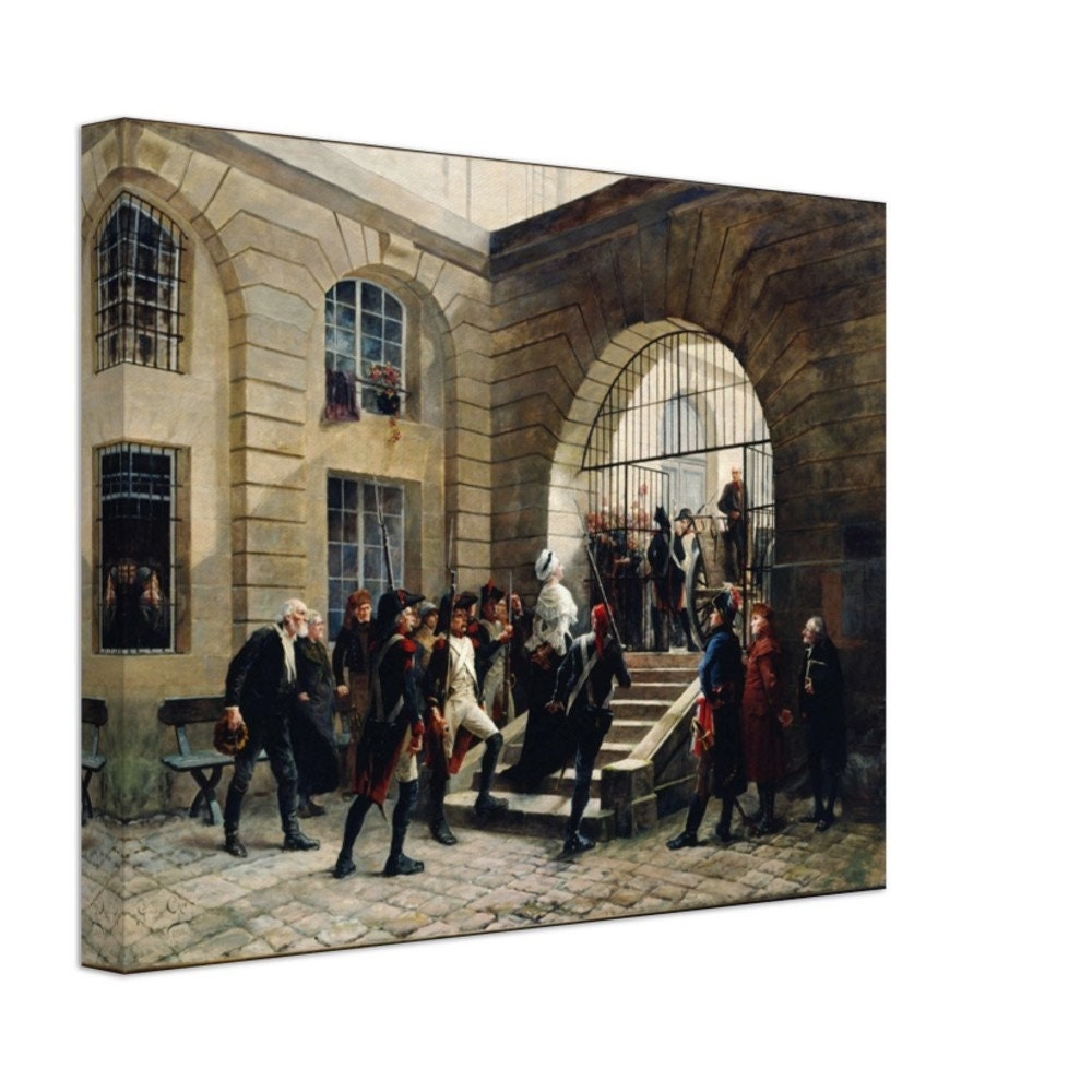 Marie Antoinette leaving the Conciergerie, October 16, 1793 (1885), Georges Cain, Fine Art Print on Canvas
