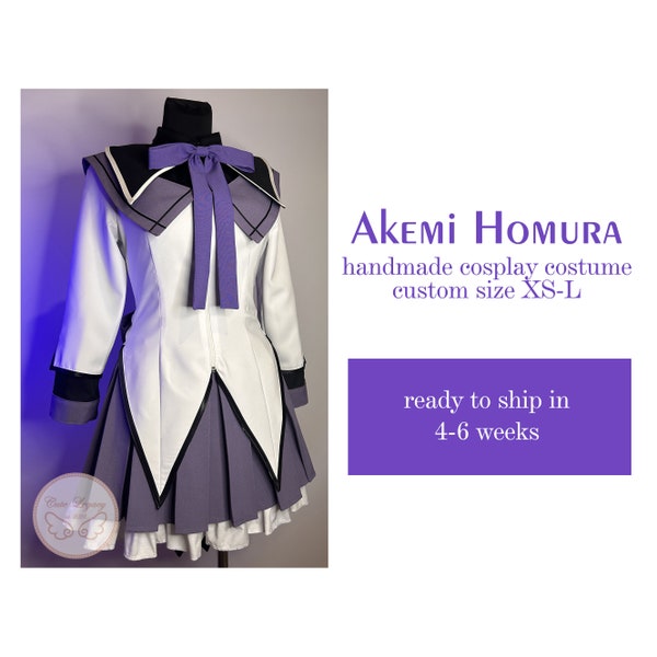 Homura Akemi Mahou Shoujo Madoka Magica Cosplay Costume Magical Girl Custom Made Cosplay