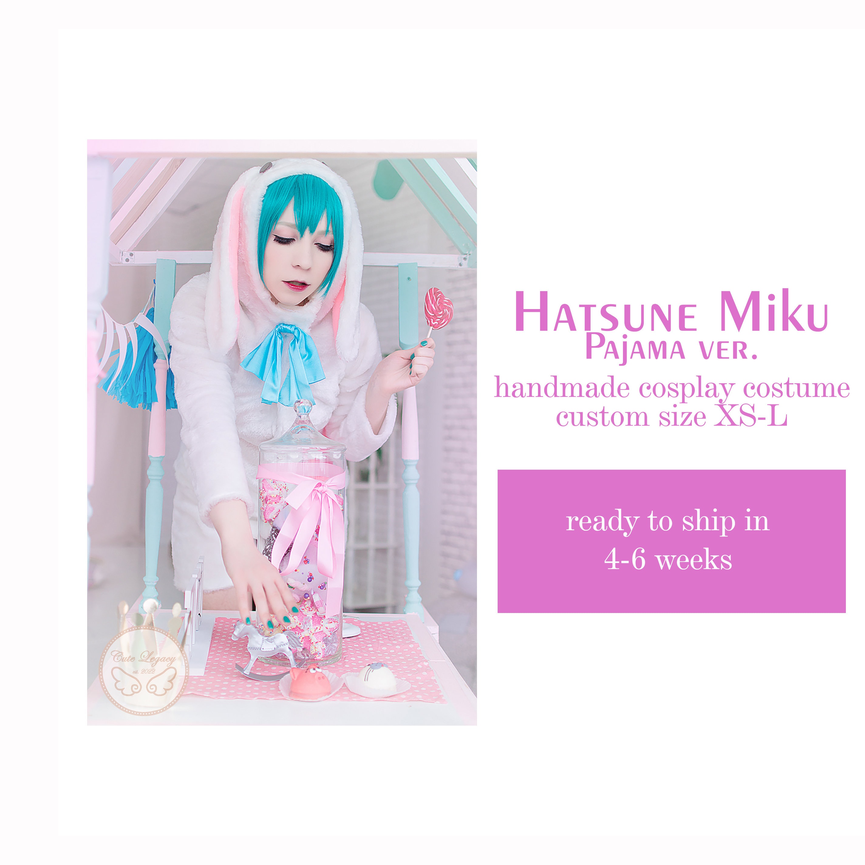Hatsune miku bunny hoodie hotsell