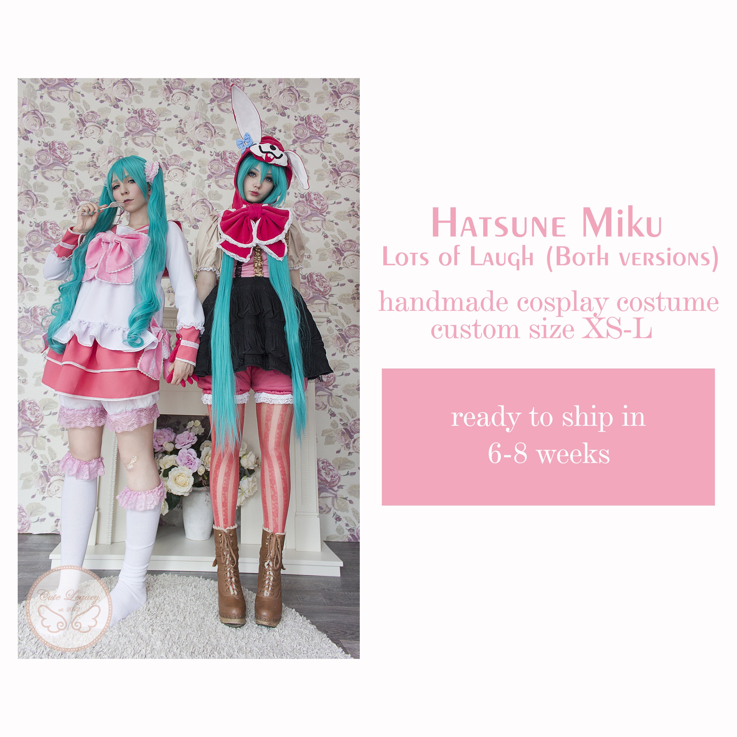 Hatsune Miku Cosplay Vocaloid Lots of Laugh LOL Custom Made