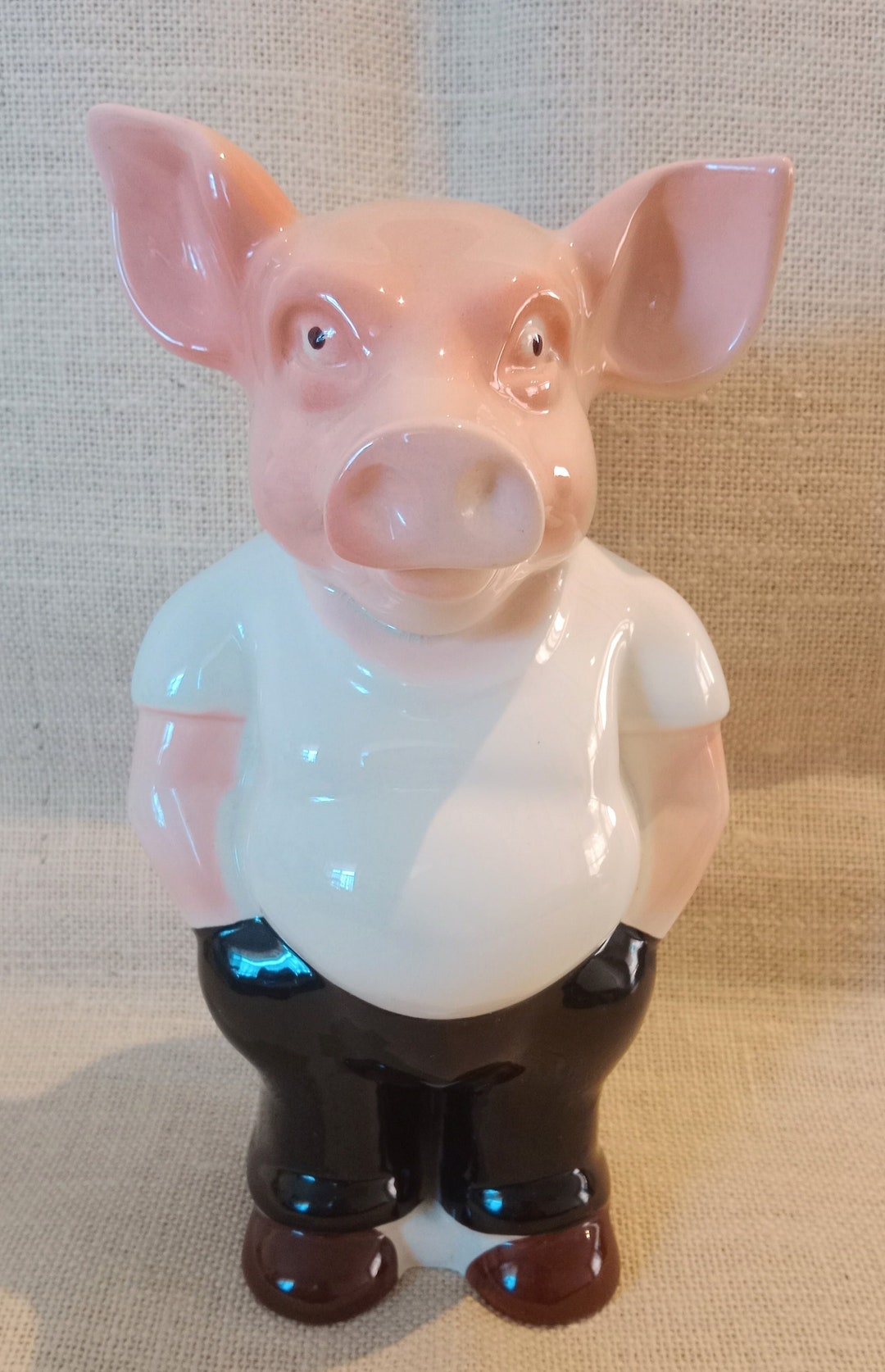 Rare Pot Bellied Pig Money Box Rising Hawk Carlton Ware Etsy