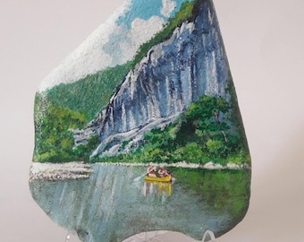 Hand-Painted Stone Painting: Unique Acrylic Rock Art