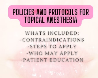 Topical Anesthetic Policy & Protocol: MedSpa Business Template