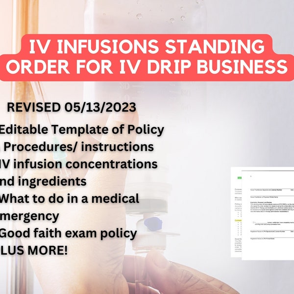 Standing Order for Iv Hydration Etsy