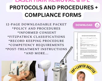 IPL & Laser Hair Removal Policies and Procedures Template (50 Pages)