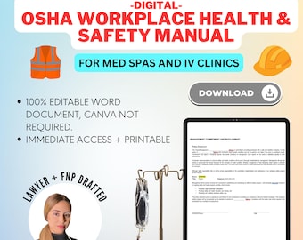 OSHA Compliance Forms: MedSpa & IV Therapy Safety Program (Word Template)